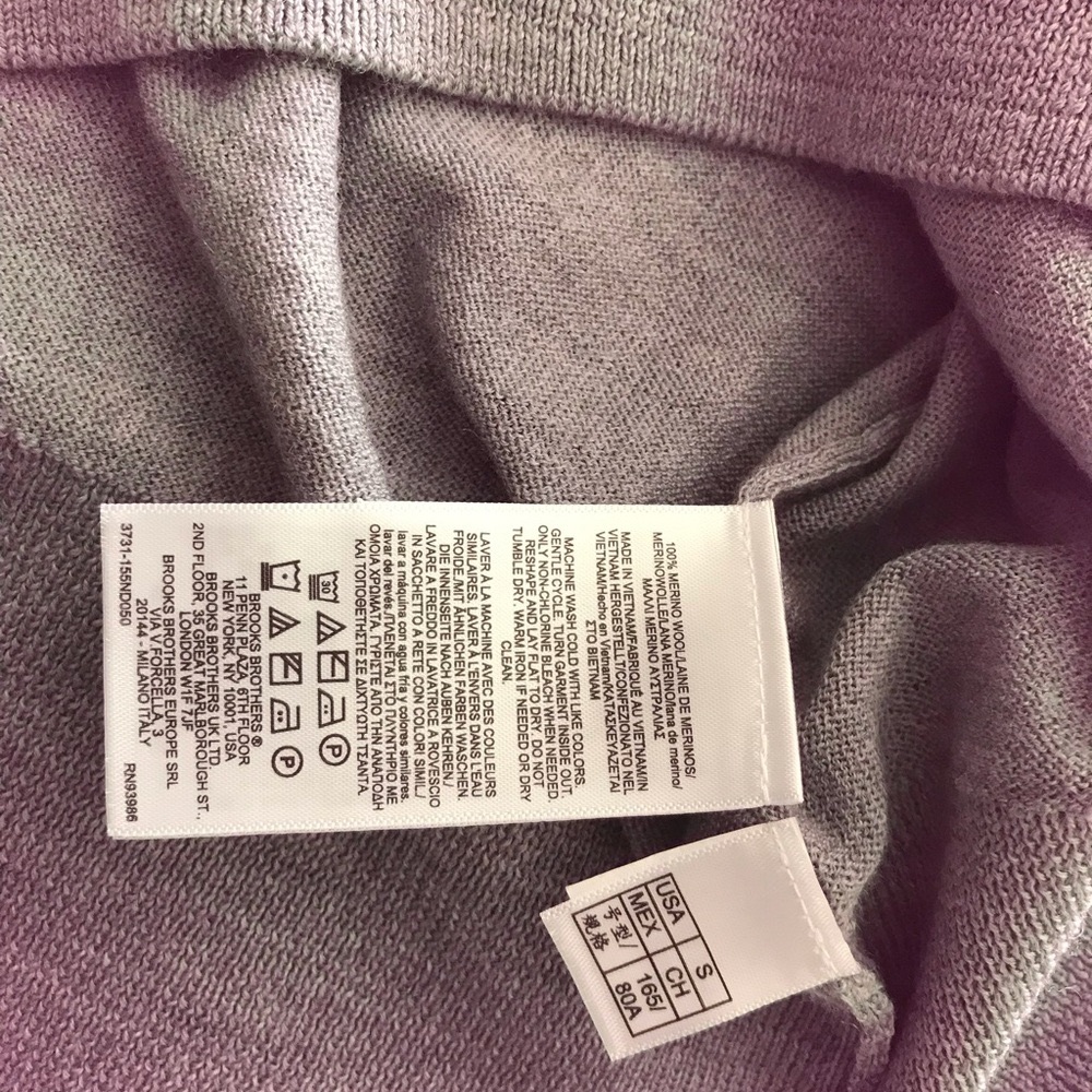 Brooks Bothers, Gray, Short sleeve, Sweater, Small - Picture 4 of 4